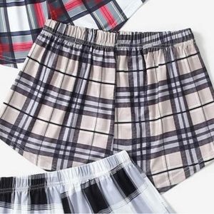 Women’s brown and blue small SHEIN pajama shorts